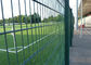 Green Powder Coated Double Wire Mesh Fence / Welded Wire Mesh Panels 200 X 50 MM